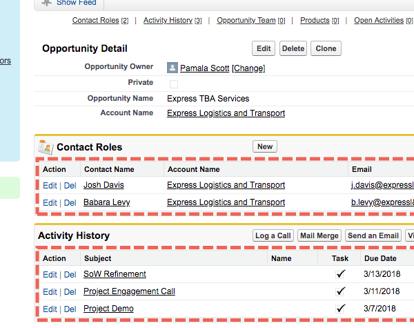 Dynamics Activity History CRM