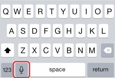 Microphone icon iphone keyboard