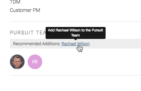 Pursuit team adds