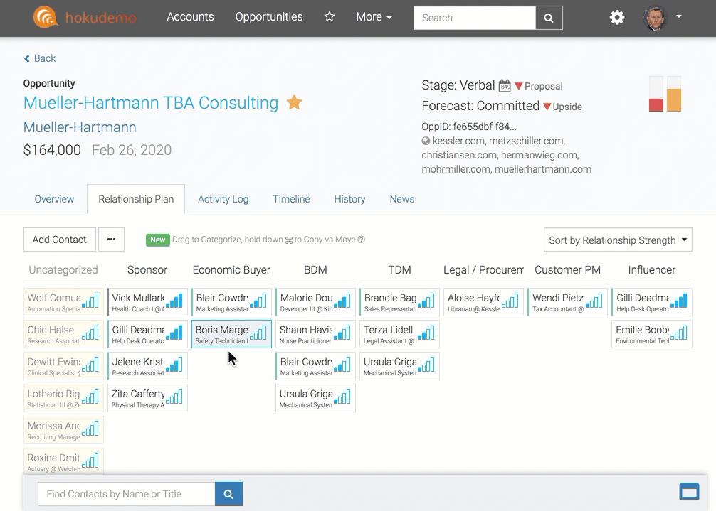 Opportunity Contact Roles Drag Drop