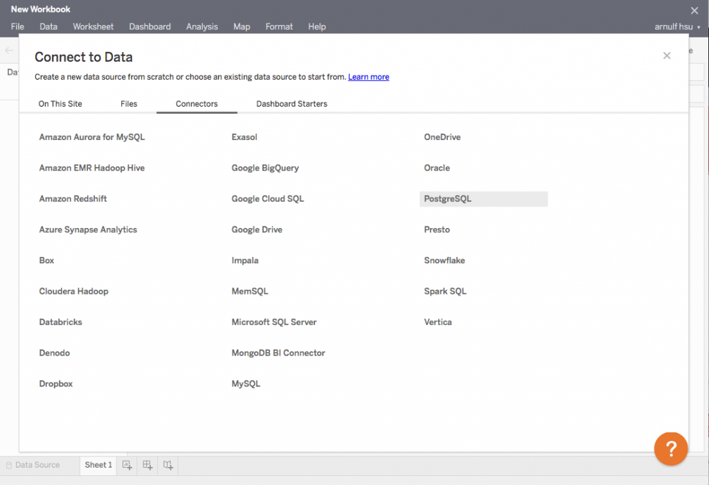 Tableau Connect Database 